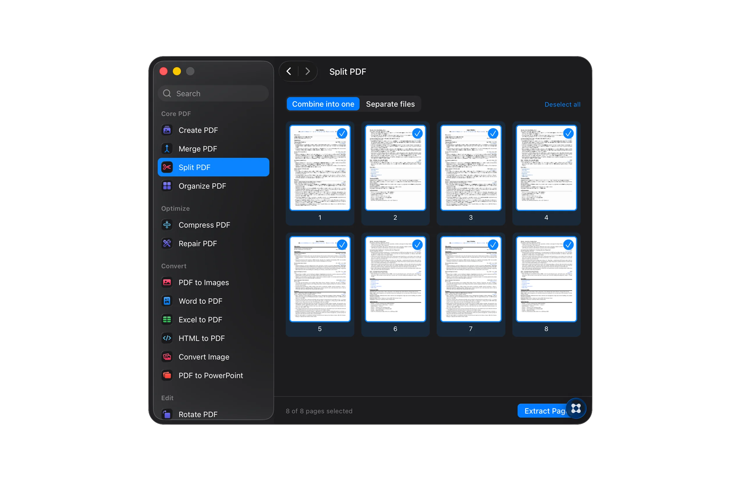 PDF Toolkit — screen 2