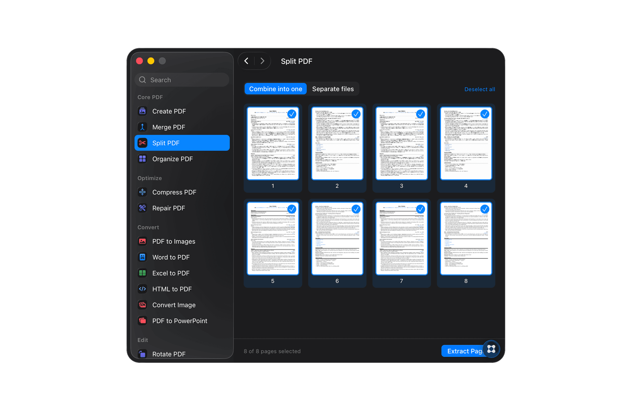 PDF Toolkit — screen 2
