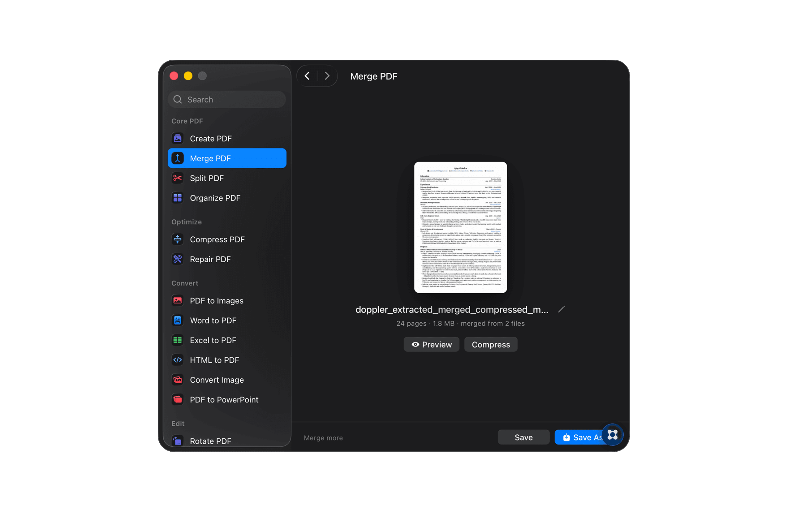 PDF Toolkit — screen 3